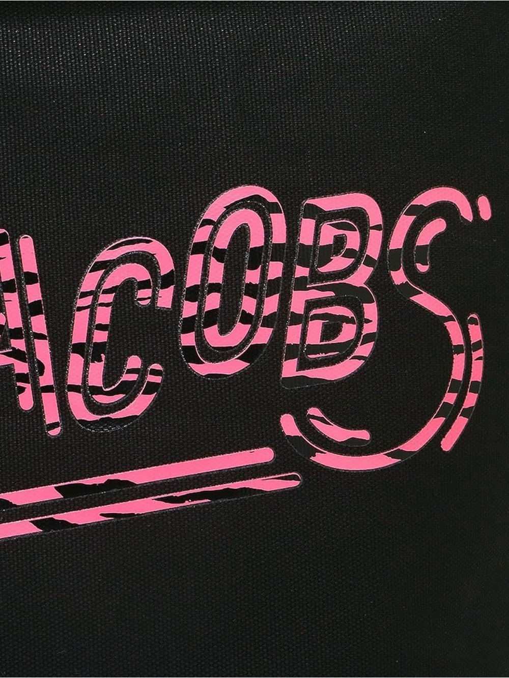 Marc Jacobs Black Tote with Pink Logo Print - Picture 4 of 5